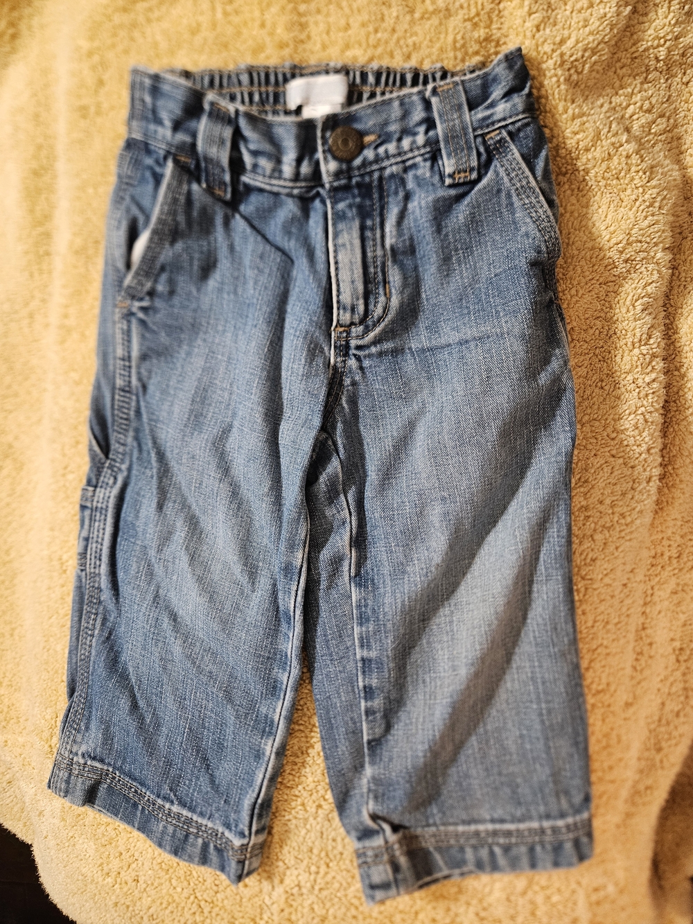 Old Navy Medium Blue Kids Denim Cargo Jeans Pull-On
